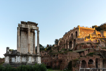 Ruins of Roman forum, Rome, Italy