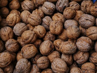 close up of walnuts