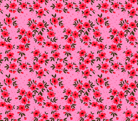 Elegant pattern in small flowers are scattered on the surface. Liberty style. Floral seamless background. Ditsy print. Vector texture. A bouquet of spring flowers for fashion prints.