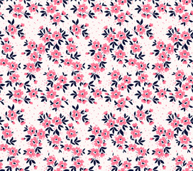 Fototapeta na wymiar Vector seamless pattern. Pretty pattern in small flower. Small pink flowers. white background. Ditsy floral background. The elegant the template for fashion prints.