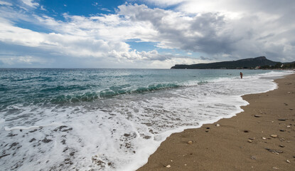 The coast of Mediterranean sea
