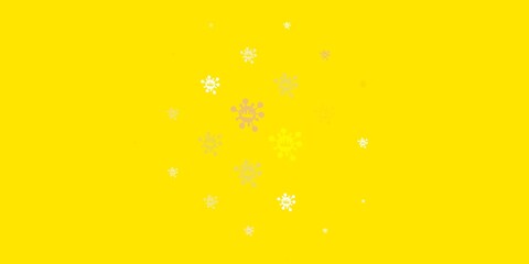 Obraz na płótnie Canvas Light yellow vector background with covid-19 symbols.