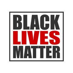 Black lives matter. I can't breathe. Protest banner about human right of black people in USA. Vector illustration