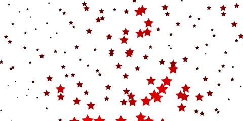 Dark Red vector texture with beautiful stars. Decorative illustration with stars on abstract template. Pattern for websites, landing pages.