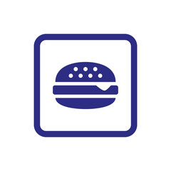 Burger icon on white background.