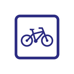 Bicycle icon on white background.