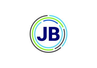 Initial Monogram Letter J B Logo Design Vector Template. JB Letter Logo Design 