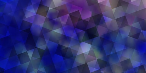Fototapeta premium Light Pink, Blue vector texture with poly style with cubes.