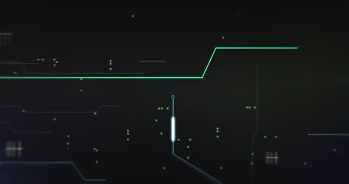 Flying inside cyberspace computer technology intro sequence. 4K Digital animation picture intro