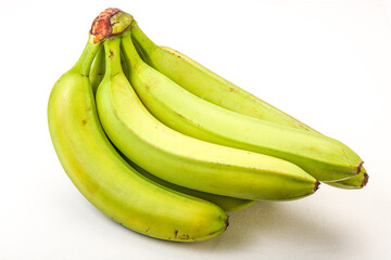 Green sweet tasty banana heap