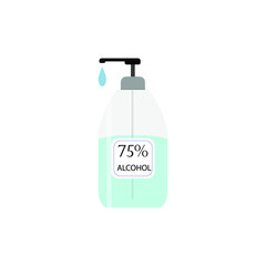 Hand sanitizers. Alcohol disinfectants kill most bacteria, viruses, coronavirus. Hygiene. Prevention of the spread of Covid-19.vector illustration
