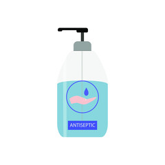 Disinfectant for fight against viruses and microbes, vector illustration
