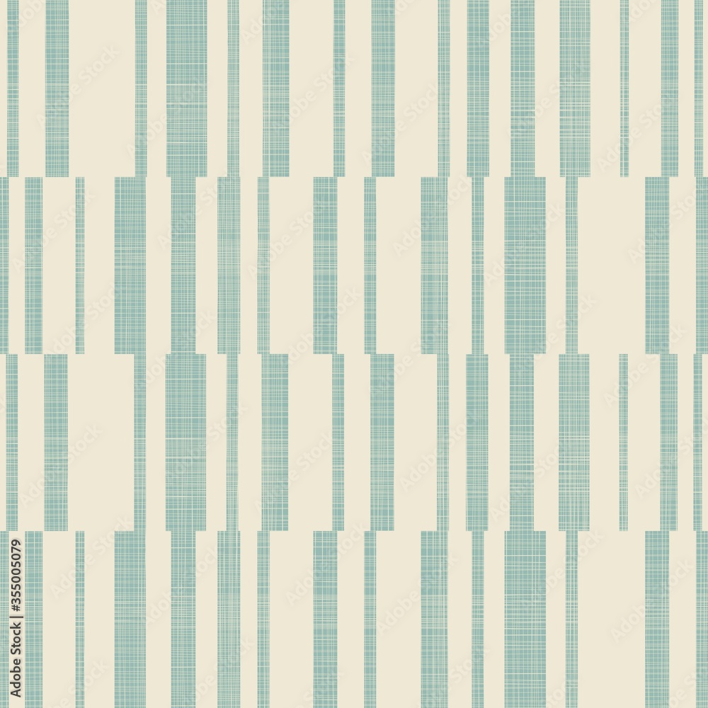 Poster Abstract striped geometric seamless pattern on texture background in retro colors. Vector illustration