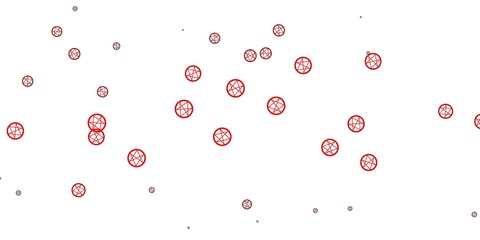 Light Red vector texture with religion symbols.