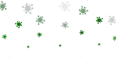 Light green vector texture with disease symbols.