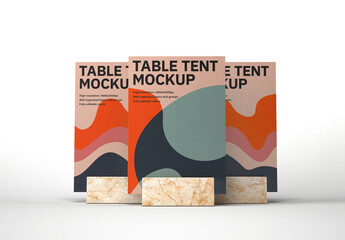 Realistic Table Tent Mockup
