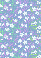 Elegant floral pattern in small white flower. Liberty style. Floral seamless background for fashion prints. Ditsy print. Seamless vector texture. Spring bouquet.