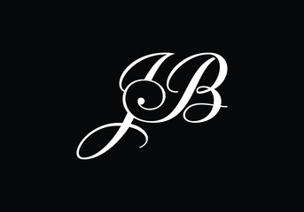 Initial Monogram Letter J B Logo Design Vector Template. JB Letter Logo Design 