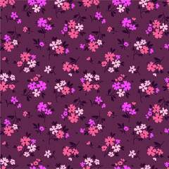 Fototapeta na wymiar Elegant floral pattern in small colorful flower. Liberty style. Floral seamless background for fashion prints. Ditsy print. Seamless vector texture. Spring bouquet.