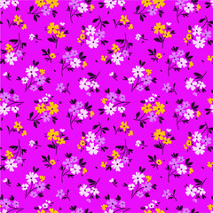 Elegant floral pattern in small colorful flower. Liberty style. Floral seamless background for fashion prints. Ditsy print. Seamless vector texture. Spring bouquet.