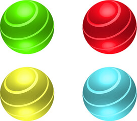 set of glossy spheres, graphic design elements