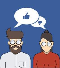 business online communication and social network media concept connection