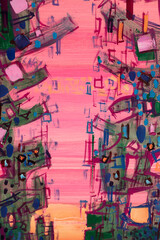 oil painting fragment, abstract illustration
