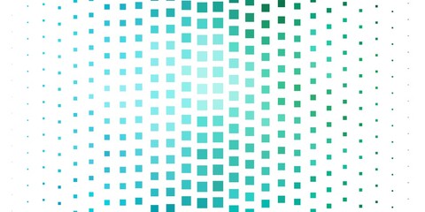 Light Blue, Green vector pattern in square style. Illustration with a set of gradient rectangles. Design for your business promotion.