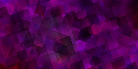 Obraz premium Dark Purple, Pink vector backdrop with lines, triangles.