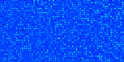 Light BLUE vector backdrop with circles. Colorful illustration with gradient dots in nature style. Pattern for websites, landing pages.