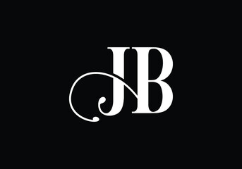 Initial Monogram Letter J B Logo Design Vector Template. JB Letter Logo Design 