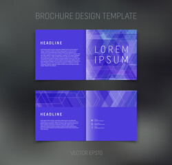 Vector brochure, booklet, presentation design template with geometric abstract background