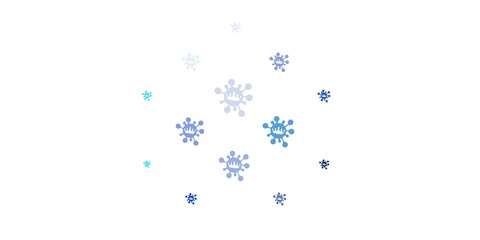 Light blue vector template with flu signs.