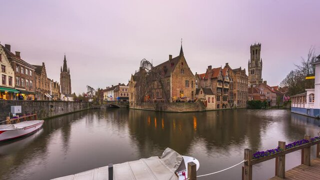 Bruges, Belgium Night Scene