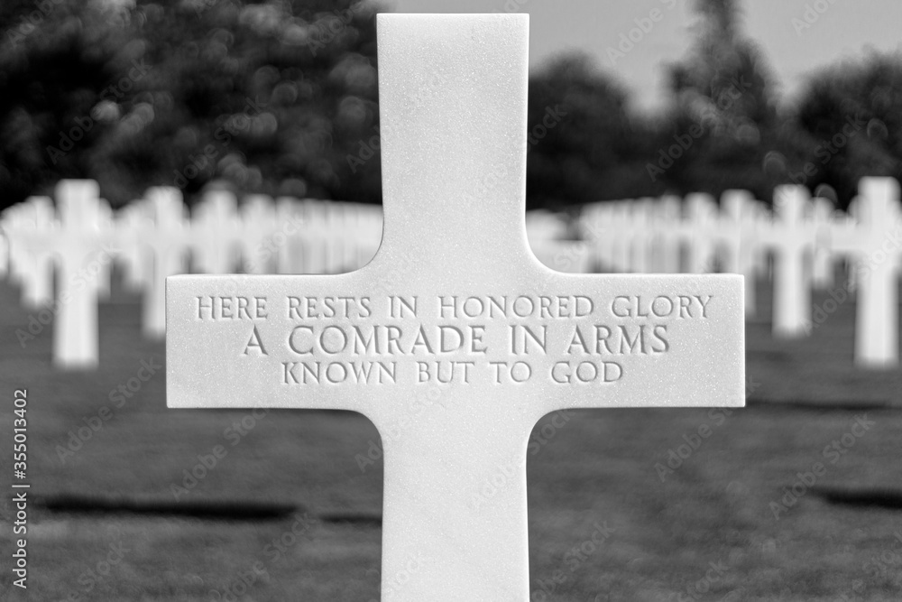 Wall mural american war cemetery in normandy