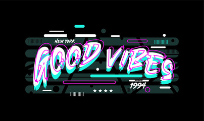 new york good vibes,t-shirt design fashion vector