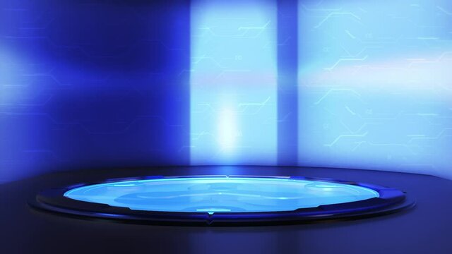 3d news studio background