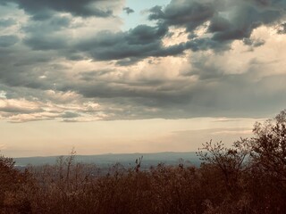 sunset over the river