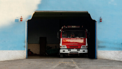 Firetruck in Havana Cuba, one of the most vibrant cities in the Caribbean sea.