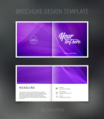 Vector brochure, booklet, presentation design template with soft purple abstract background