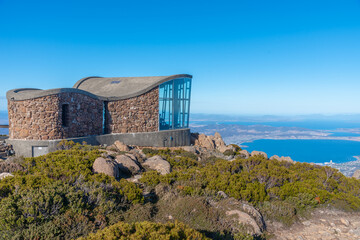 Pinnacle shelter at Mount Wellington in Hobart, Australia