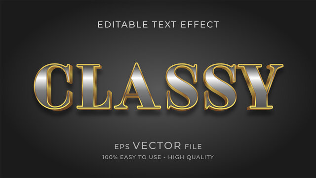 Classy Gold Editable Text Effect Concept