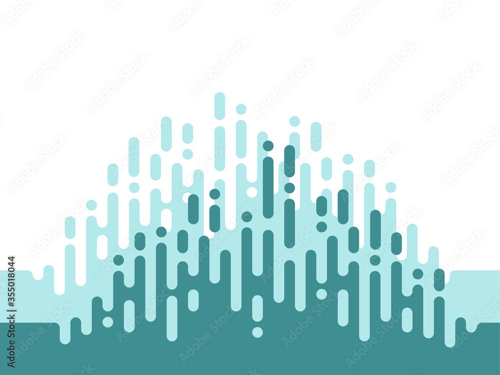 Poster Transition abstract pattern.  Irregular rounded lines - for modern web site in flat or futuristic design - vector background
