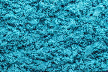 Blue kinetic sand as background and texture