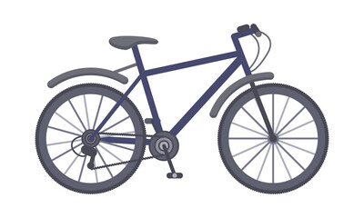 Fototapeta na wymiar Modern city or mountain bike with mud shields. Bicycle for adults.