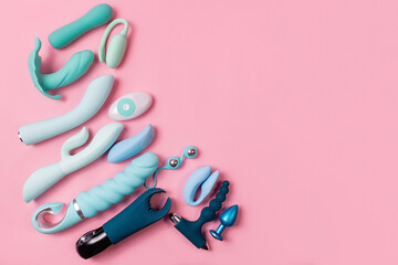 on a pink background sex product, toy for adults