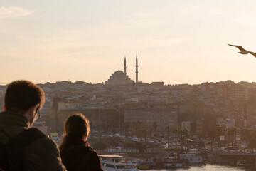 Fototapeta na wymiar Couple in Istanbul