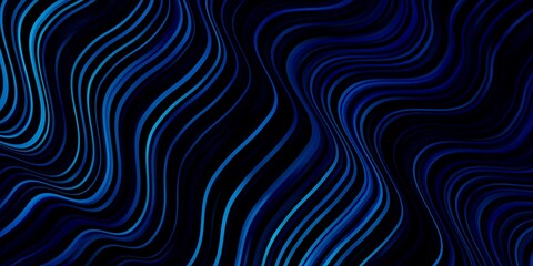 Dark BLUE vector texture with curves. Colorful illustration with curved lines. Best design for your posters, banners.