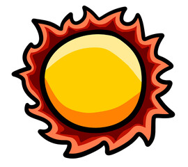 Cartoon Stylized Shiny Sun