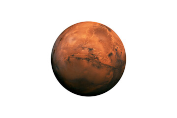 Planet Mars in the Starry Sky of Solar System in Space. This image elements furnished by NASA. © 24K-Production